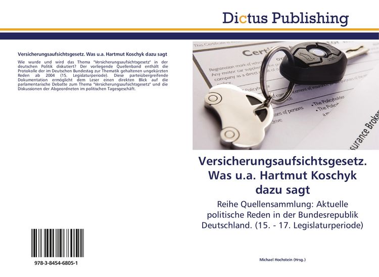 Produktbild: Versicherungsaufsichtsgesetz. Was u.a. Hartmut Koschyk dazu sagt