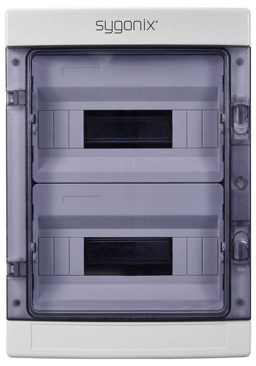 Produktbild: Sygonix SY-6696060 Kleinverteiler Oberfl&auml;chenmontage Anzahl Teilungen = 24 Anzahl Reihen = 2 Inhalt 1 St.