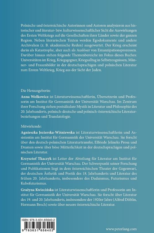 Produktbild: Der Erste Weltkrieg in Mitteleuropa