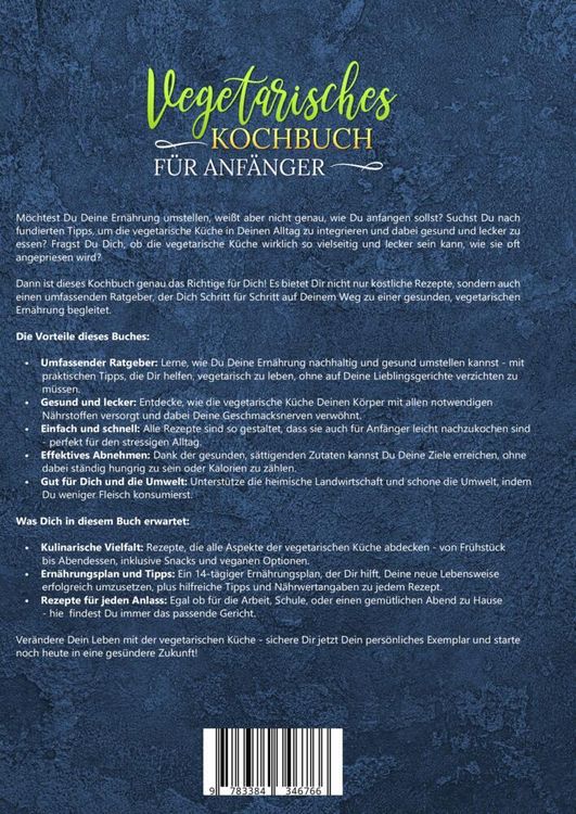 Produktbild: Vegetarisches Kochbuch f&uuml;r Anf&auml;nger