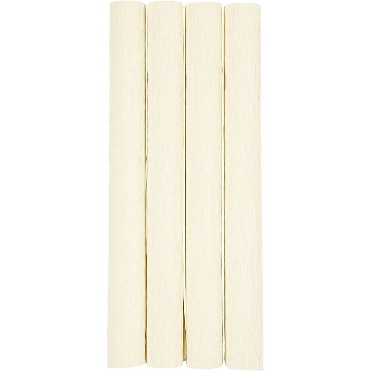 Produktbild: Creativ Company Krepppapier, Blatt 25x60 cm, Kreppanteil: 180%, 105 g, Creme, 4 Blatt