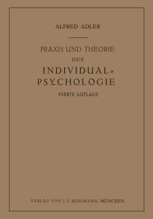 Produktbild: Praxis und Theorie der Individual-Psychologie
