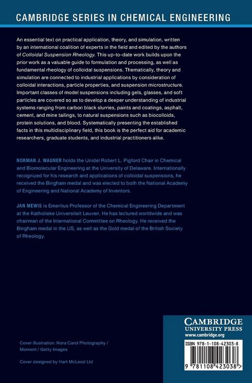 Produktbild: Theory and Applications of Colloidal Suspension Rheology