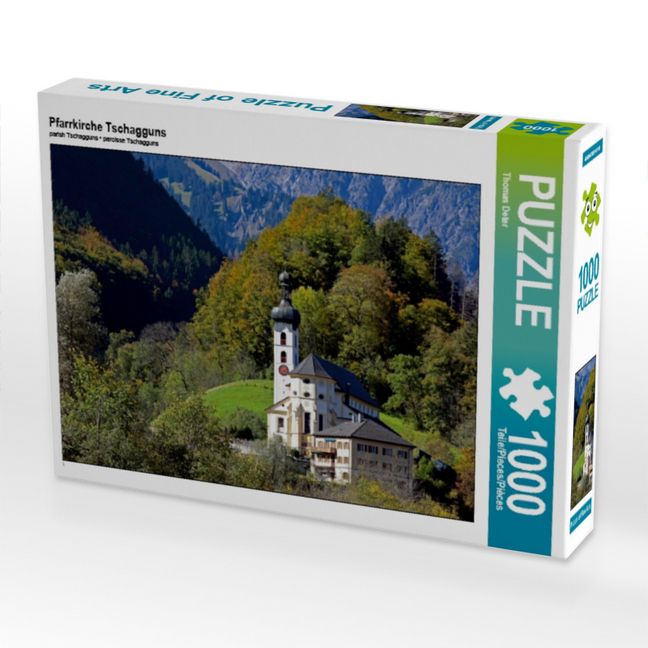 Produktbild: CALVENDO Puzzle Pfarrkirche Tschagguns | 1000 Teile Lege-Gr&ouml;&szlig;e 64x48cm Foto-Puzzle f&uuml;r gl&uuml;ckliche Stunden