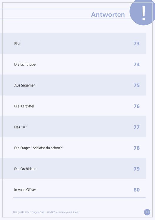 Produktbild: Das gro&szlig;e Scherzfragen-Quiz f&uuml;r Senioren