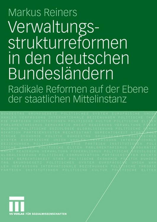 Produktbild: Verwaltungsstrukturreformen in den deutschen Bundesl&auml;ndern