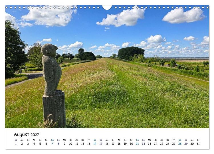 Produktbild: Elbinsel Krautsand - Impressionen von Land und Fluss (Wandkalender 2027 DIN A3 quer), CALVENDO Monatskalender