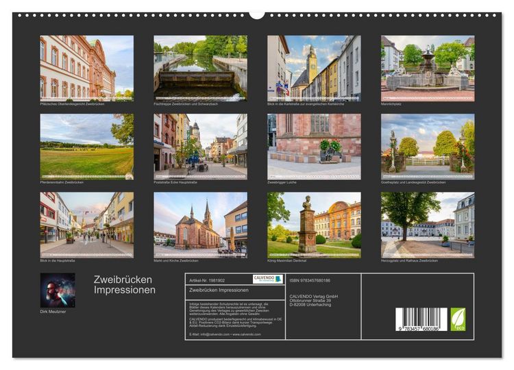 Produktbild: Zweibr&uuml;cken Impressionen (hochwertiger Premium Wandkalender 2026 DIN A2 quer), Kunstdruck in Hochglanz