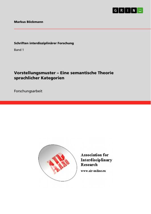 Produktbild: Vorstellungsmuster - Eine semantische Theorie sprachlicher Kategorien