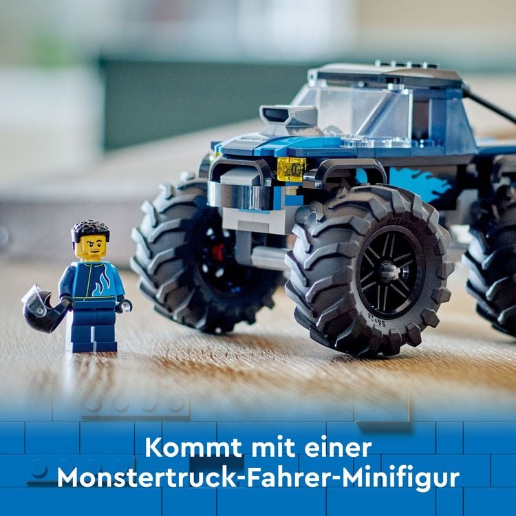 Produktbild: LEGO City 60402 Blauer Monstertruck, Offroad-Auto, Spielzeug-Monster-Truck