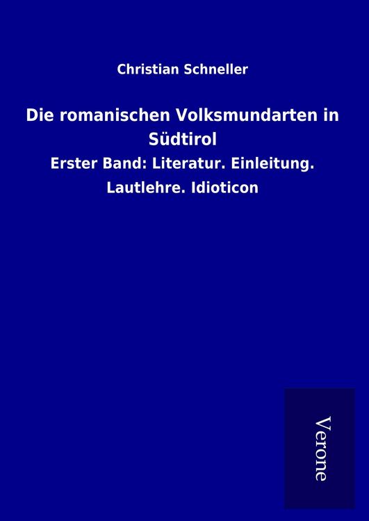 Produktbild: Die romanischen Volksmundarten in S&uuml;dtirol