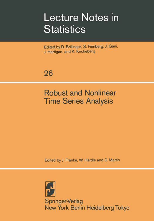 Produktbild: Robust and Nonlinear Time Series Analysis