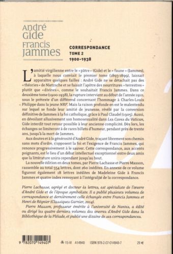 Produktbild: Correspondance Gide-Jammes