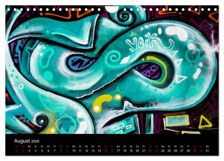 Produktbild: Graffiti und Street Art in La Paz (Wandkalender 2026 DIN A4 quer), CALVENDO Monatskalender