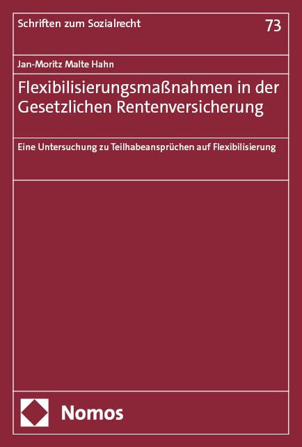 Produktbild: Flexibilisierungsma&szlig;nahmen in der Gesetzlichen Rentenversicherung