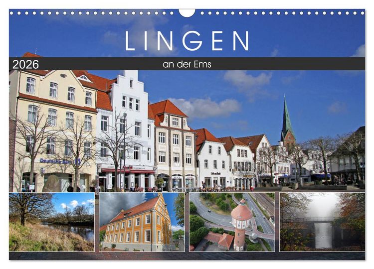 Produktbild: LINGEN an der Ems (Wandkalender 2026 DIN A3 quer), CALVENDO Monatskalender