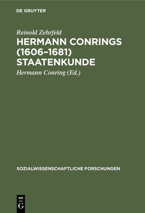 Produktbild: Hermann Conrings (1606&ndash;1681) Staatenkunde