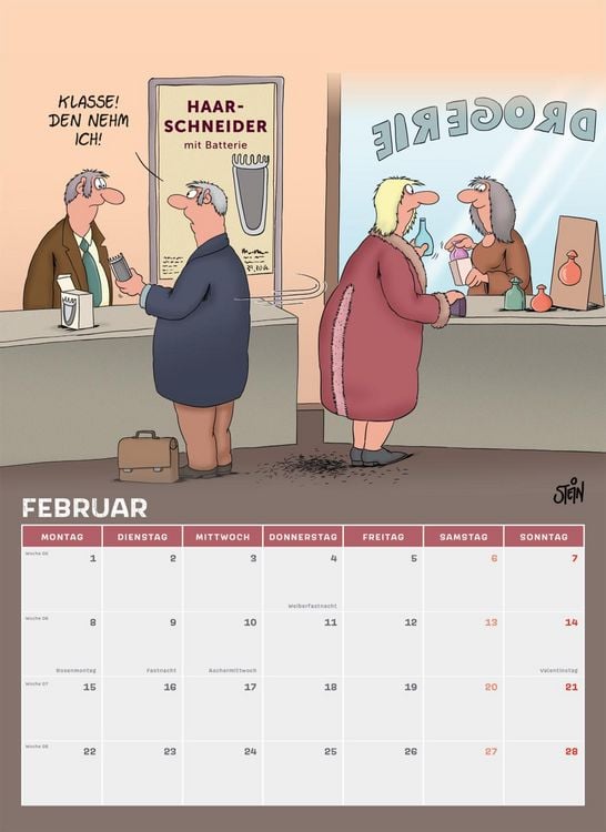 Produktbild: Uli Stein M&auml;nner Kalender 2027: Monatskalender f&uuml;r die Wand