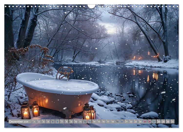 Produktbild: Wannenidylle (Wandkalender 2026 DIN A3 quer), CALVENDO Monatskalender