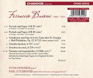 Produktbild: Busoni: Kontrapunktische Fantasie,Chopin-Variation