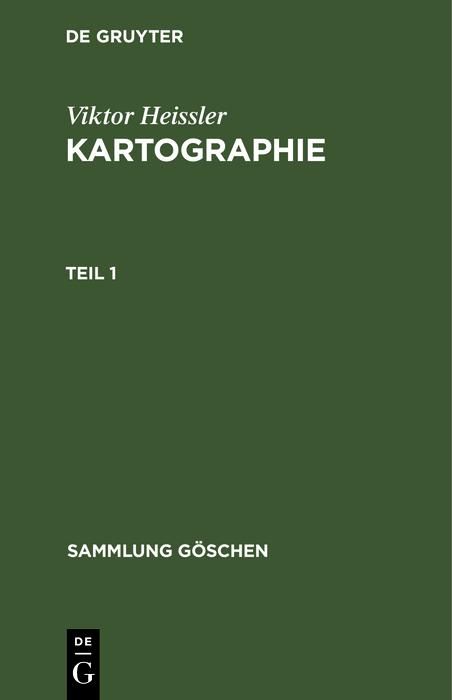 Produktbild: Viktor Heissler: Kartographie. Teil 1