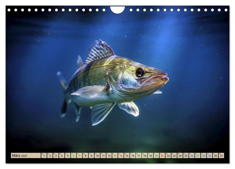 Produktbild: Zander im See (Wandkalender 2027 DIN A4 quer), CALVENDO Monatskalender