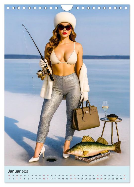 Produktbild: Angeln mit Biss - Lustiger Kalender f&uuml;r Angler mit Charme (Wandkalender 2026 DIN A4 hoch), CALVENDO Monatskalender