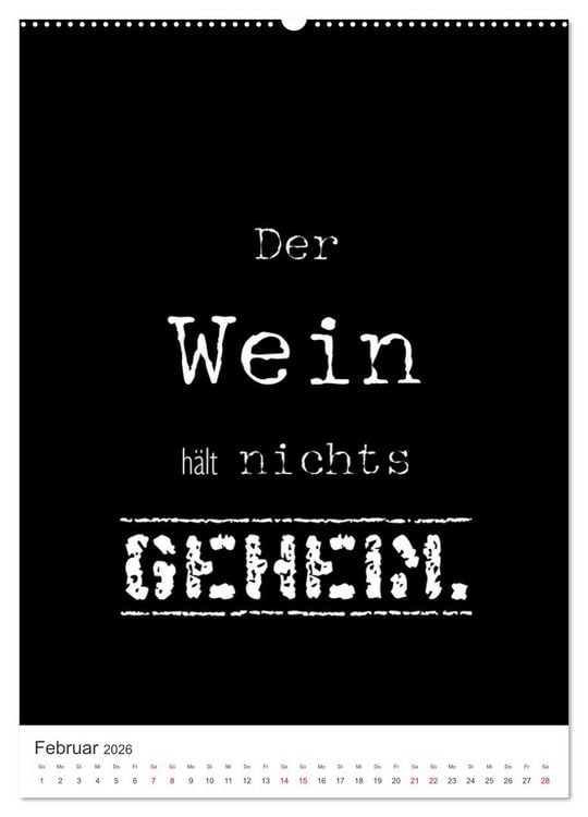 Produktbild: SPRUCH-Beutel voller Spr&uuml;che rund ums TRINKEN (hochwertiger Premium Wandkalender 2026 DIN A2 hoch), Kunstdruck in Hochglanz