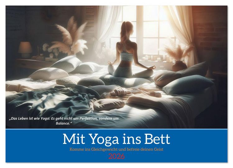 Produktbild: Mit Yoga ins Bett (Wandkalender 2026 DIN A3 quer), CALVENDO Monatskalender