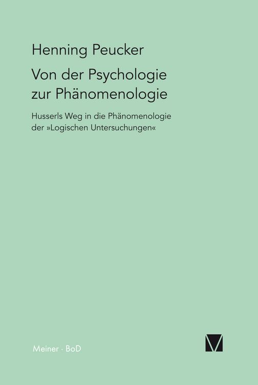 Produktbild: Von der Psychologie zur Ph&auml;nomenologie