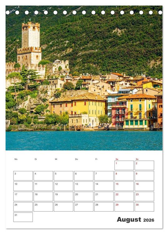Produktbild: Malcesine am Gardasee - Impressionen (Tischkalender 2026 DIN A5 hoch), CALVENDO Monatskalender