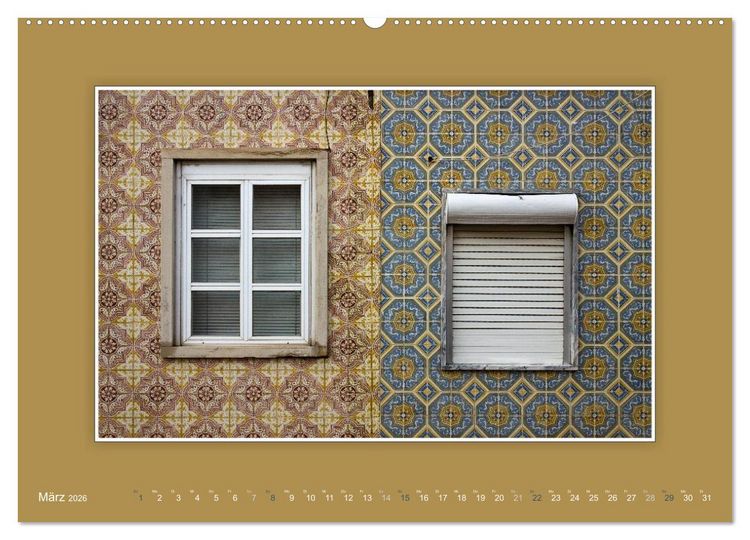 Produktbild: Azulejo-Fassaden in Portugal (Wandkalender 2026 DIN A2 quer), CALVENDO Monatskalender