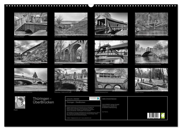 Produktbild: Th&uuml;ringen - &Uuml;berBr&uuml;cken (Wandkalender 2026 DIN A2 quer), CALVENDO Monatskalender