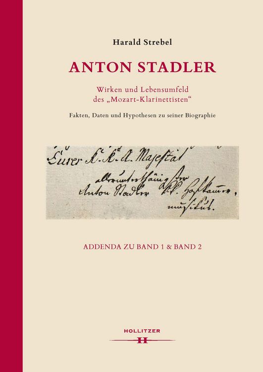 Produktbild: Anton Stadler: Wirken und Lebensumfeld des "Mozart-Klarinettisten"