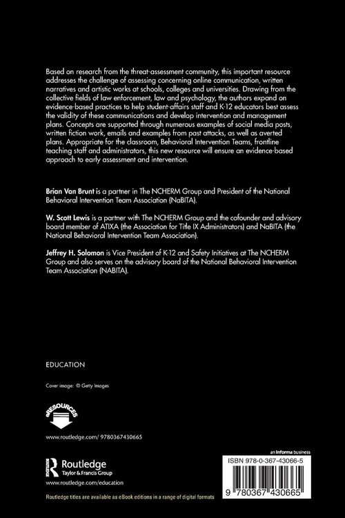 Produktbild: An Educator's Guide to Assessing Threats in Student Writing