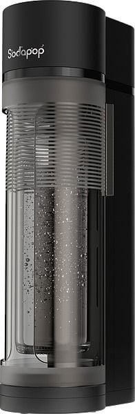 Produktbild: SODAPOP Wassersprudler Logan matt schwarz, 2x 850ml + 1x 600ml Glasflaschen + 1x CO&sup2; Zylinder