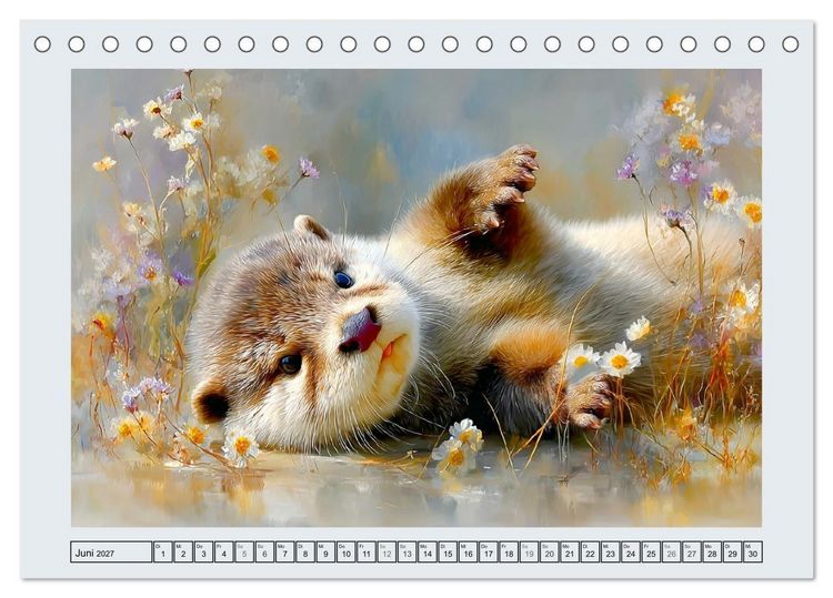 Produktbild: Otter. Verspielte Abenteurer am Wasser (Tischkalender 2027 DIN A5 quer), CALVENDO Monatskalender