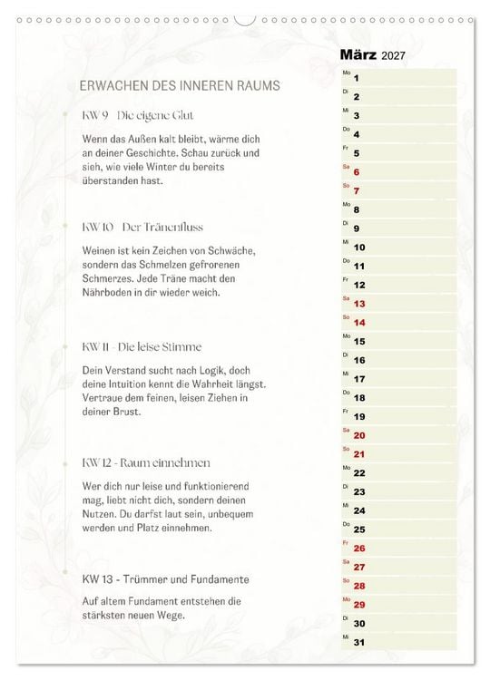 Produktbild: SEELENKOMPASS (Wandkalender 2027 DIN A2 hoch), CALVENDO Monatskalender