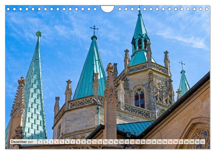 Produktbild: Erfurt &ndash; Ein Spaziergang durch die Landeshauptstadt (Wandkalender 2027 DIN A4 quer), CALVENDO Monatskalender