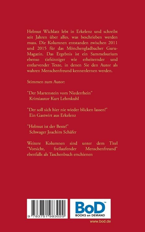Produktbild: Sie kennen mich, ich bin ein Menschenfreund