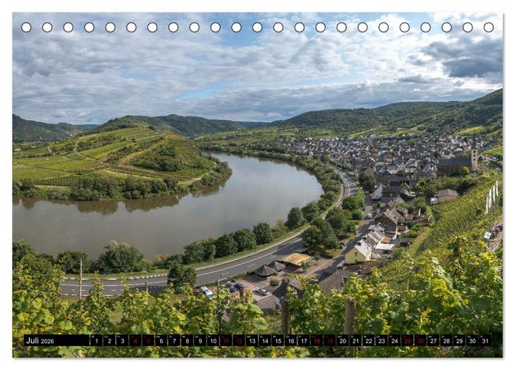 Produktbild: Die Mosel zwischen Bremm und Koblenz (Tischkalender 2026 DIN A5 quer), CALVENDO Monatskalender