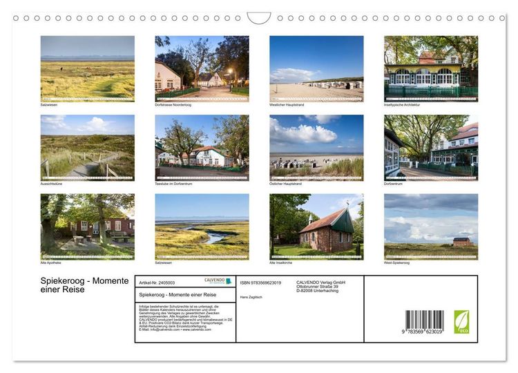 Produktbild: Spiekeroog - Momente einer Reise (Wandkalender 2027 DIN A3 quer), CALVENDO Monatskalender