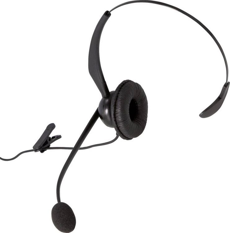 Produktbild: Auerswald COMfortel H-200 On Ear Headset kabelgebunden Mono Schwarz Noise Cancelling Telefon