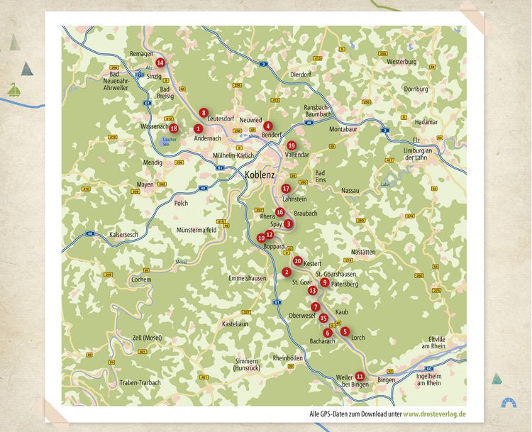 Produktbild: Mittelrhein. Wandern f&uuml;r die Seele