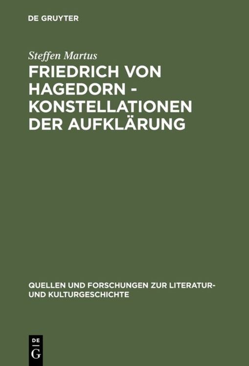 Produktbild: Friedrich von Hagedorn - Konstellationen der Aufkl&auml;rung