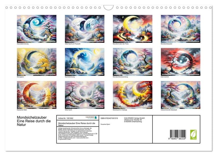 Produktbild: Mondsichelzauber Eine Reise durch die Natur (Wandkalender 2026 DIN A3 quer), CALVENDO Monatskalender
