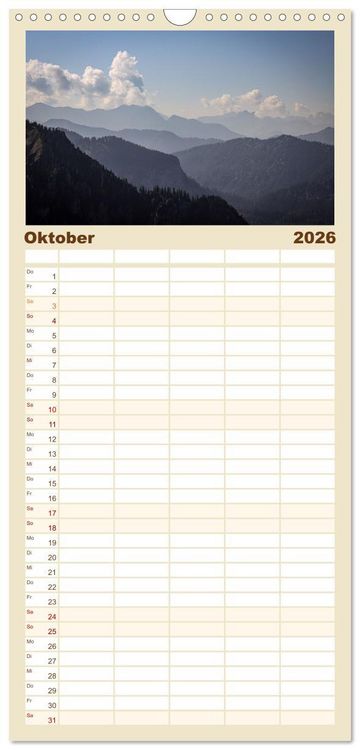 Produktbild: Familienplaner 2026 - Ostallg&auml;u - Zwischen Aggenstein und Forggensee mit 5 Spalten (Wandkalender, 21 x 45 cm) CALVENDO