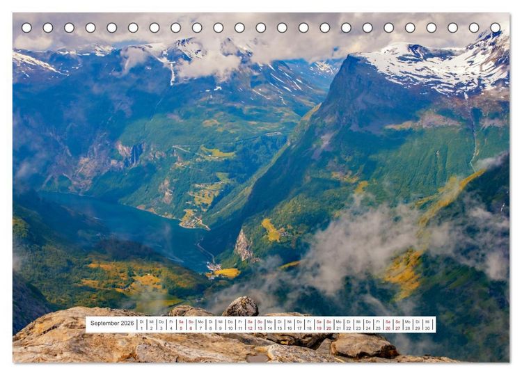Produktbild: Norwegen - ein traumhaftes Reiseziel (Tischkalender 2026 DIN A5 quer), CALVENDO Monatskalender