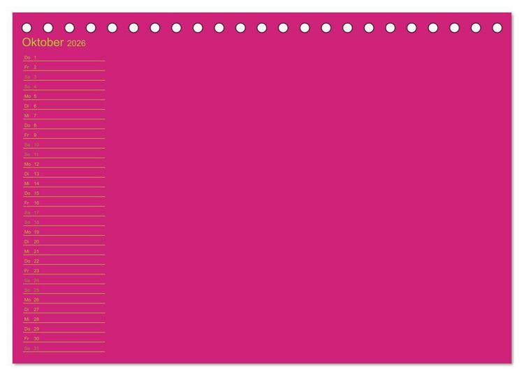 Produktbild: Bastel-Geburtstagskalender pink / Geburtstagskalender (Tischkalender 2026 DIN A5 quer), CALVENDO Monatskalender
