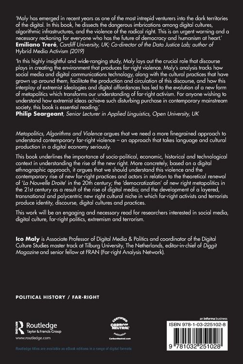 Produktbild: Metapolitics, Algorithms and Violence